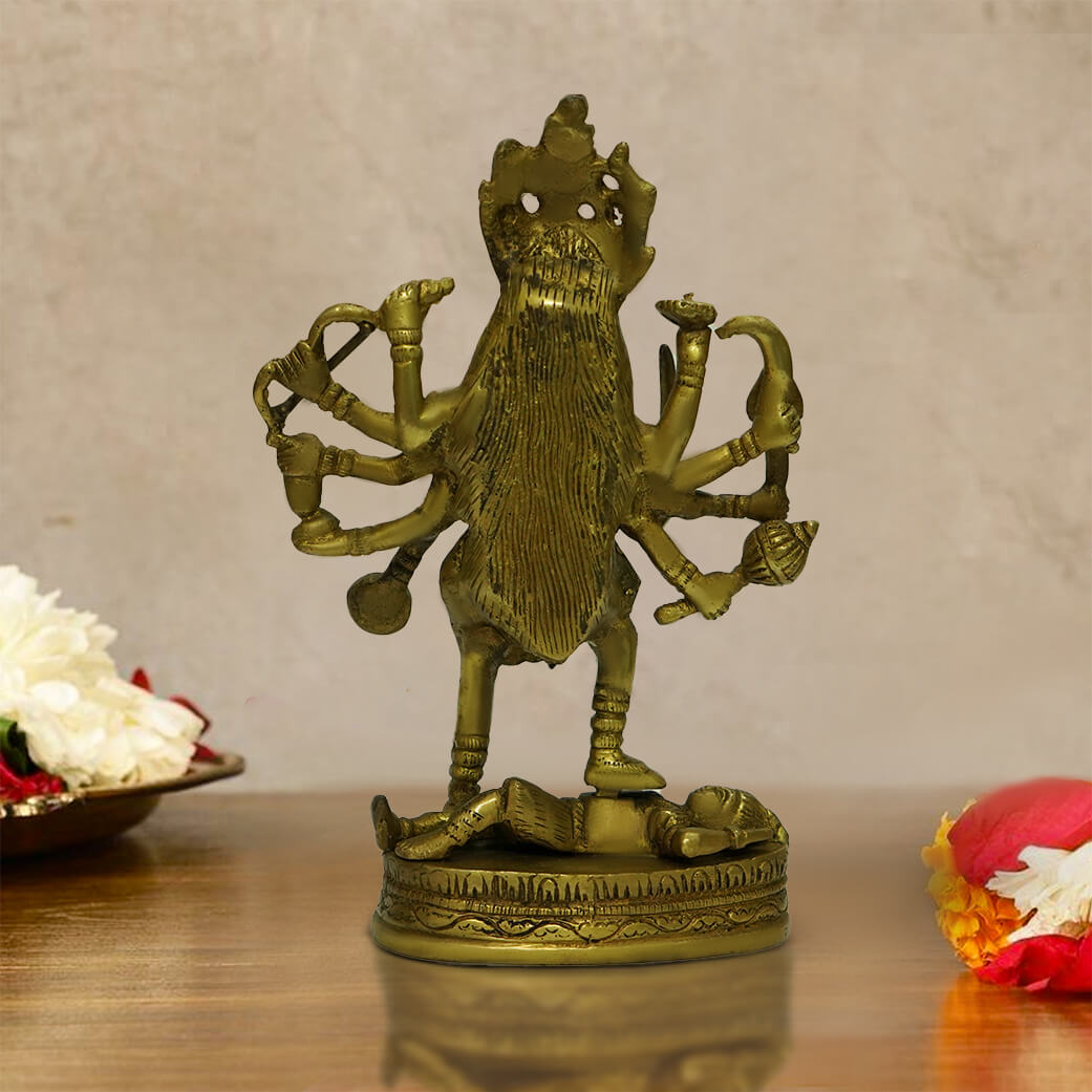 Brass Maa Kali Hindu Goddess Statue