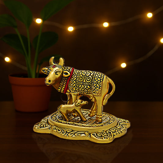 Brass Cow Calf Murti