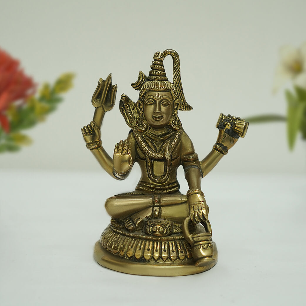 Brass statue of Lord Shiva