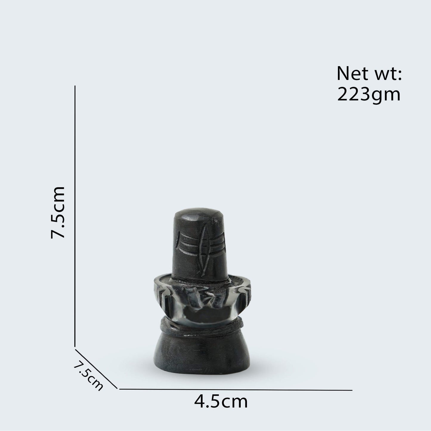 Black Marble Shivling Hindu Goddess Statue