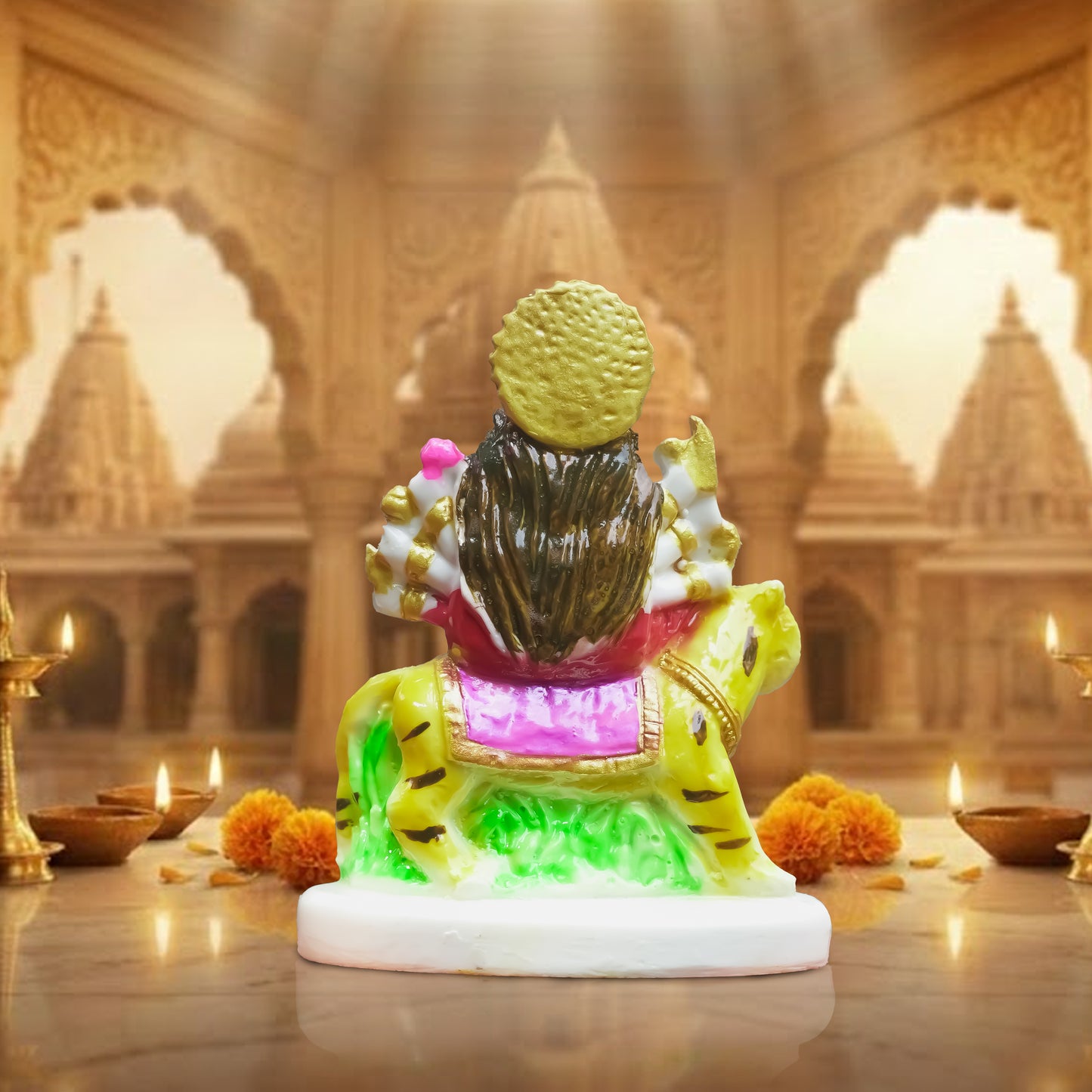 Maa Durga Idol on Tiger  Home Temple & Navratri Decor