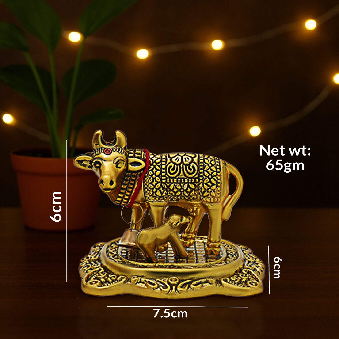 Brass  Cow  Calf Murti