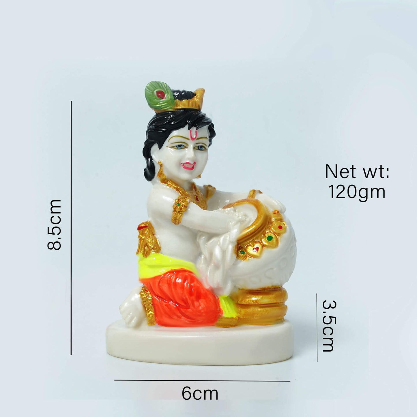Marble Bal Gopal Murti (8.5 cm × 6 cm | 120 gm)