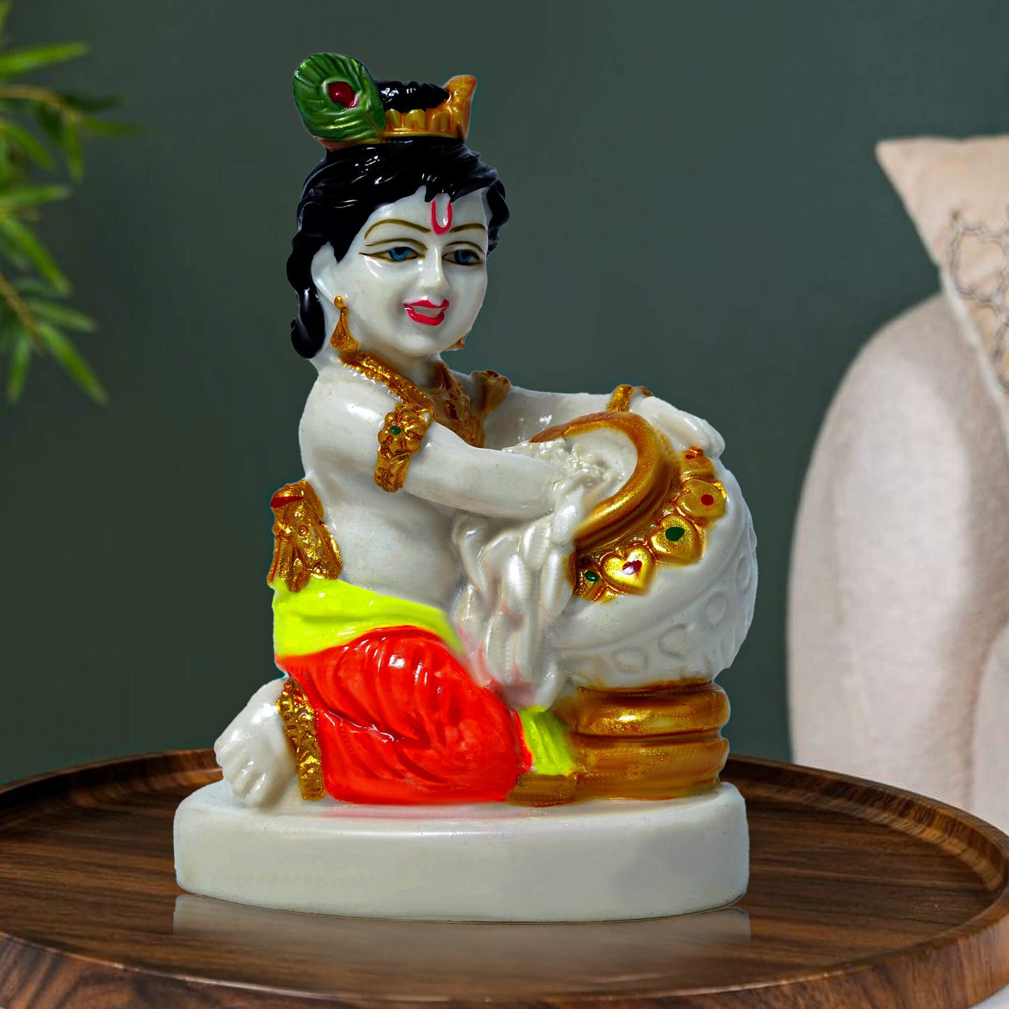 Marble Bal Gopal Murti (8.5 cm × 6 cm | 120 gm)