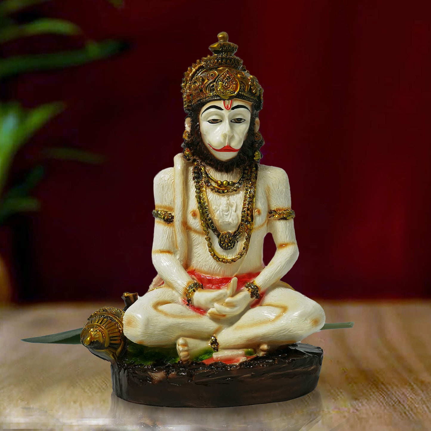 Marble Hanuman Idol (17.5 cm x 11 cm | 470 gm)