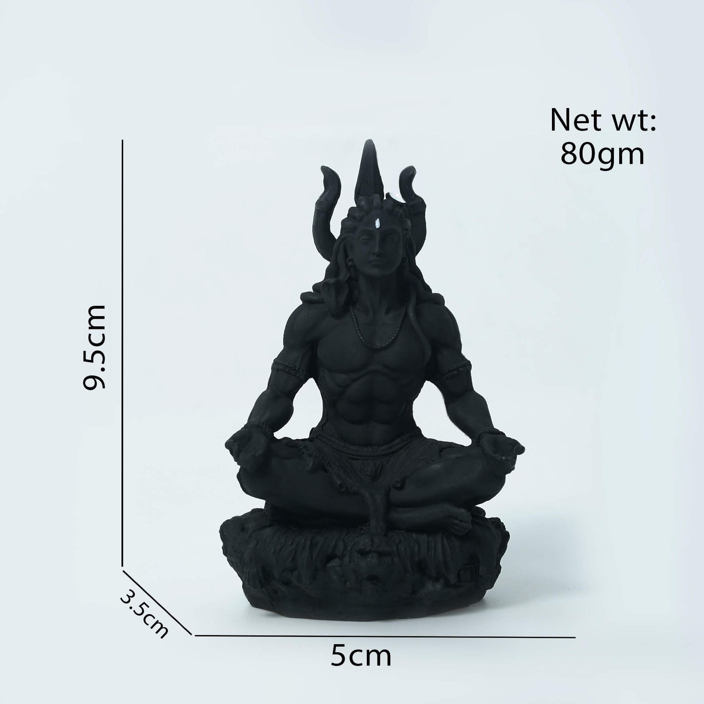 Black Marble Mahayogi Hindu Goddess Statue