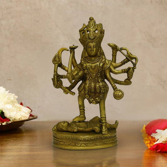 Brass Maa Kali Hindu Goddess Statue