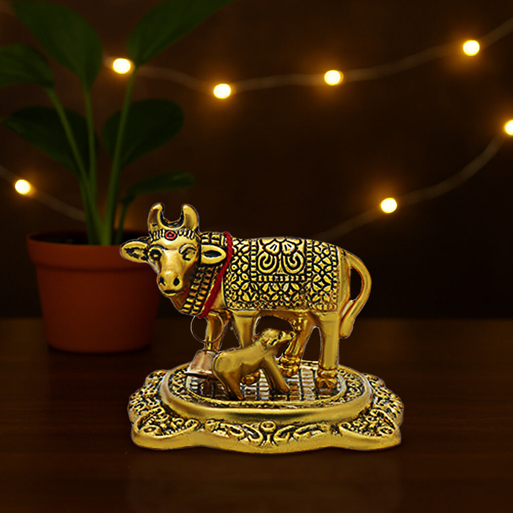 Brass  Cow  Calf Murti