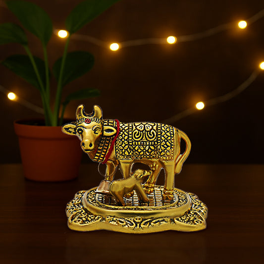 Brass  Cow  Calf Murti