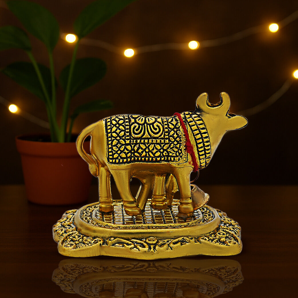 Brass  Cow  Calf Murti