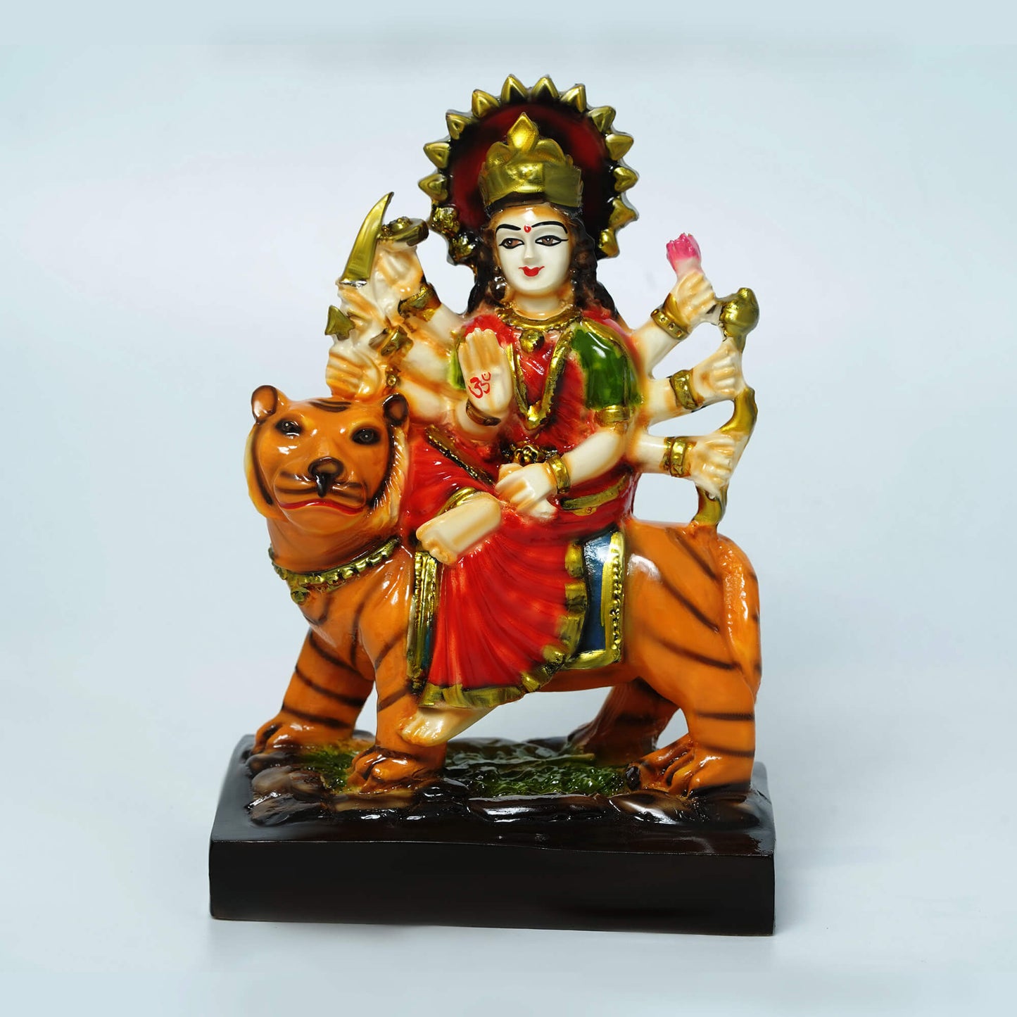 Marble Durga Mata Idol | Handcrafted Maa Durga Murti for Home Temple, Puja & Gift (17.5 cm x 12 cm, 470 gm)