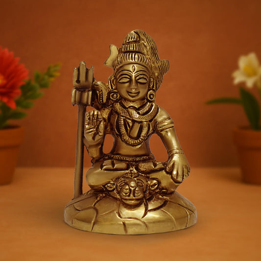 Brass statue of Lord Shiva