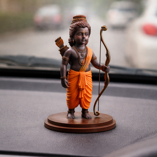 Ram Dashboard Idol – Premium Decorative MDF Board Statue Car Dashboard | Spiritual Home & Office Decor