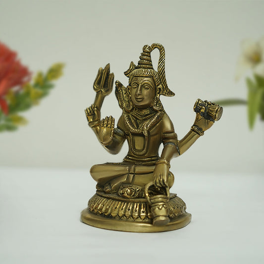 Brass statue of Lord Shiva