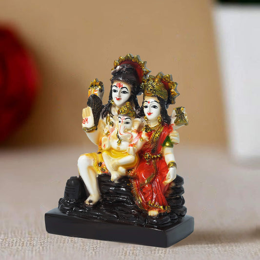 Marble Shivparivar Hindu Goddess Statue