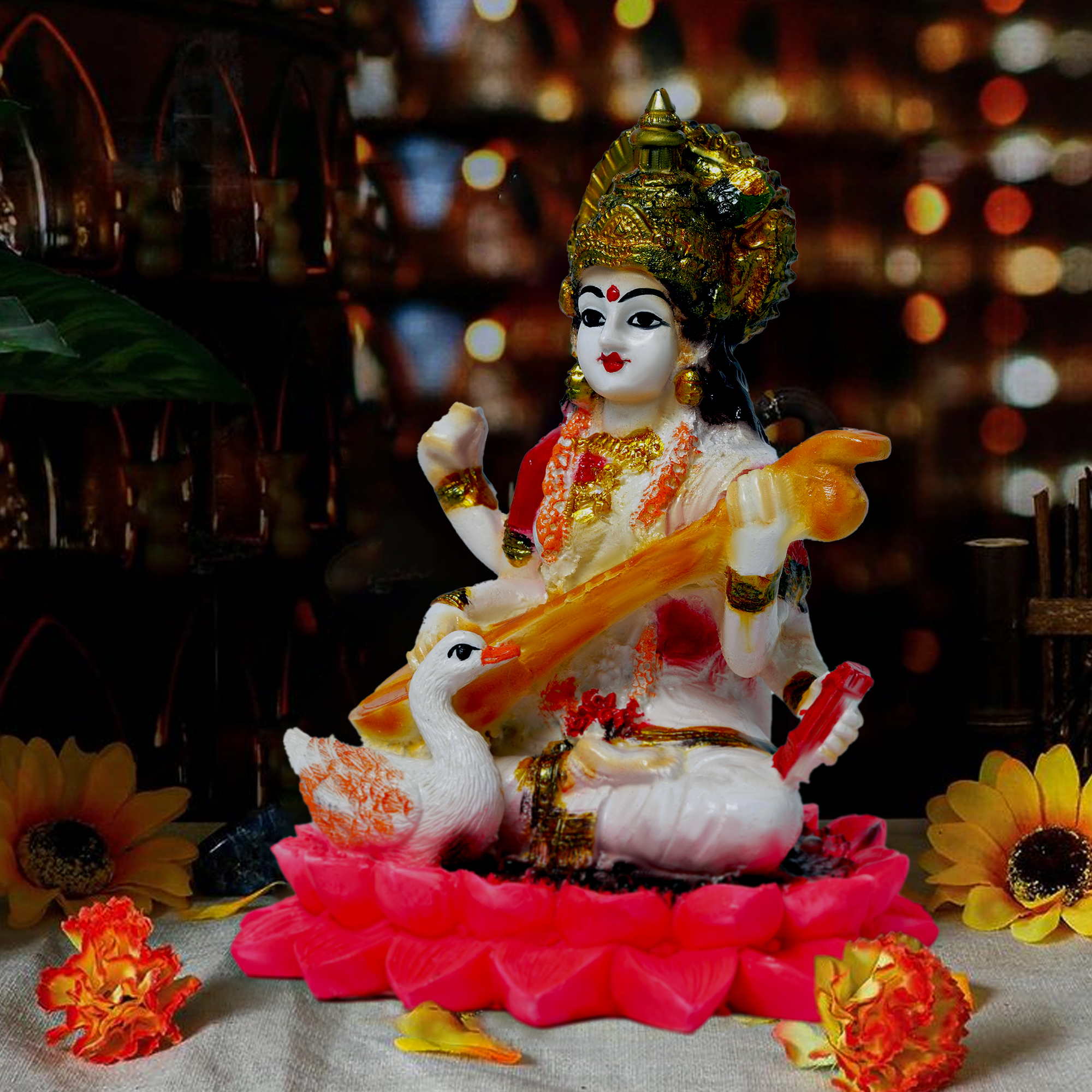 Marble Maa Saraswati Idol - Image 4
