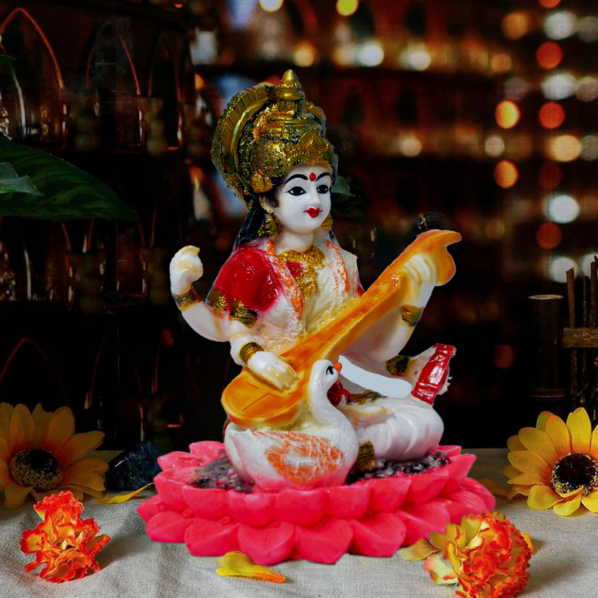 Marble Maa Saraswati Idol - Image 3