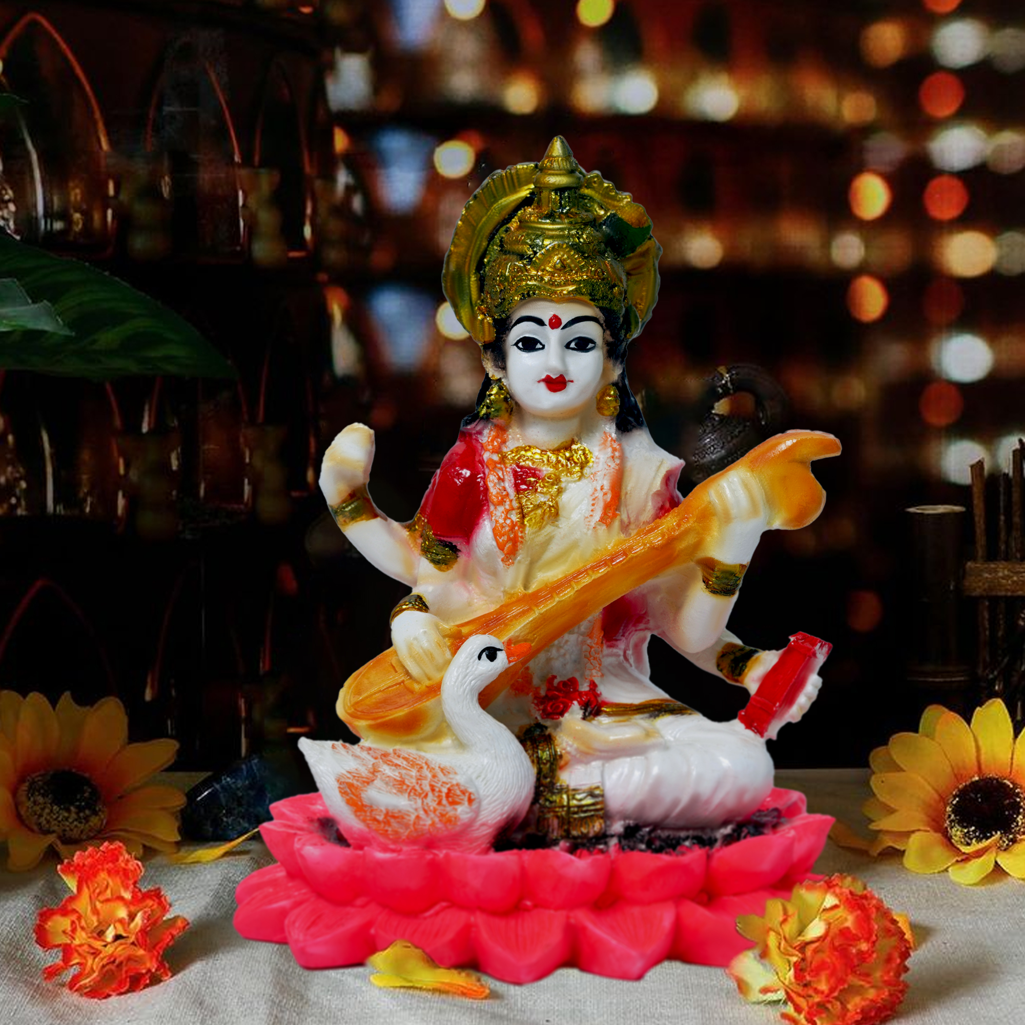 Marble Maa Saraswati Idol