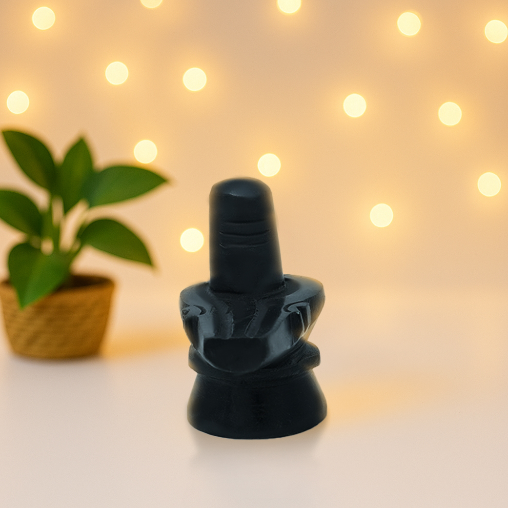 Black Marble Shiva Lingam