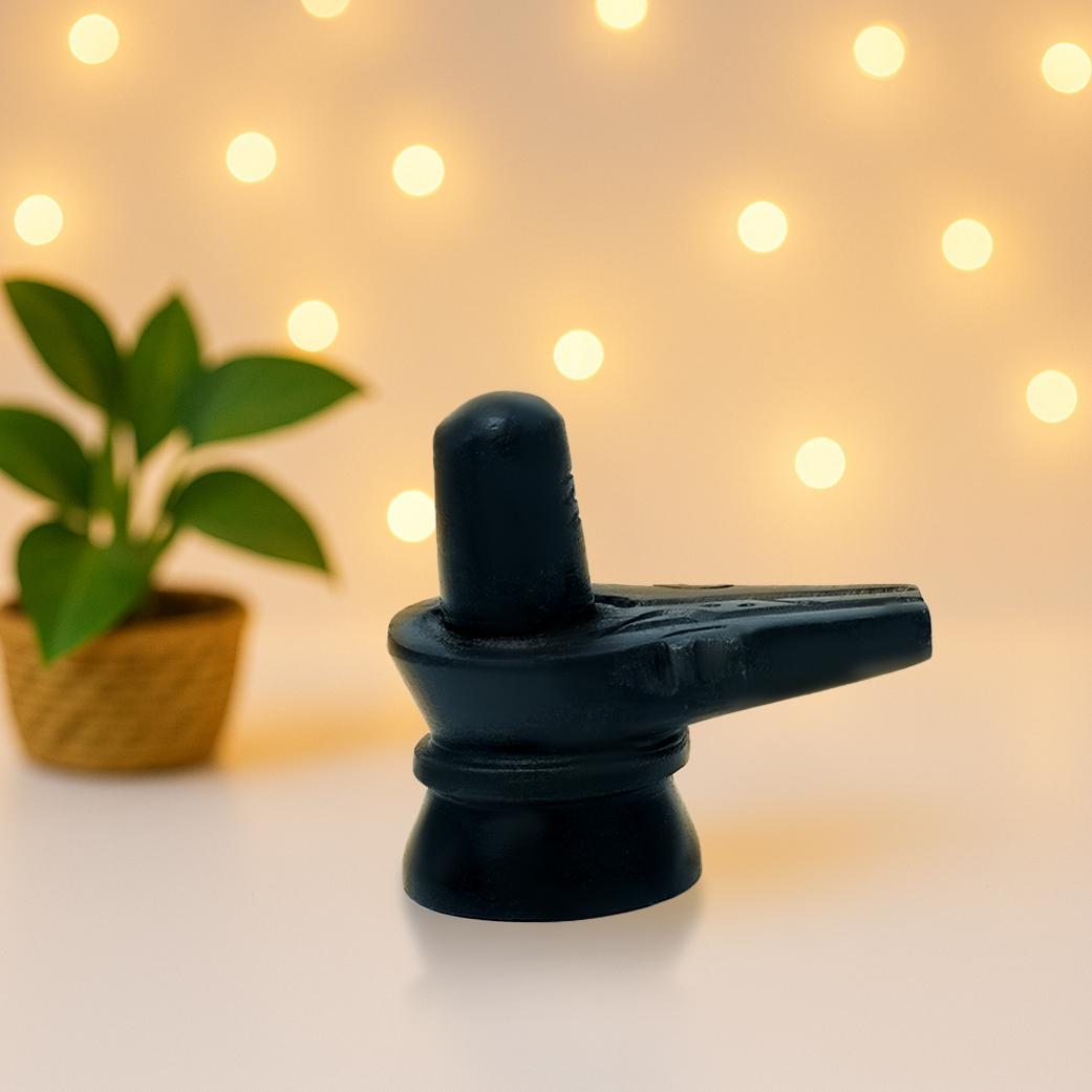 Black Marble Shiva Lingam - Image 3