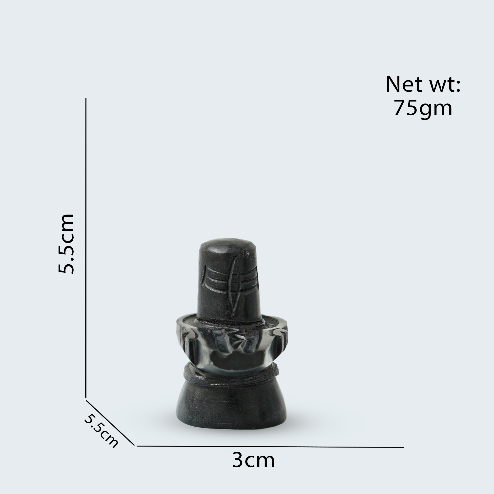 Black Marble Shiva Lingam - Image 5